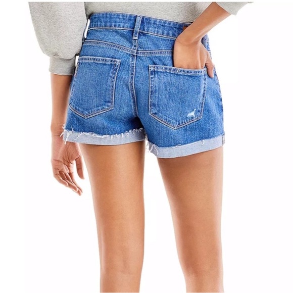 Paige Distressed Denim Shorts - Picture 2 of 10